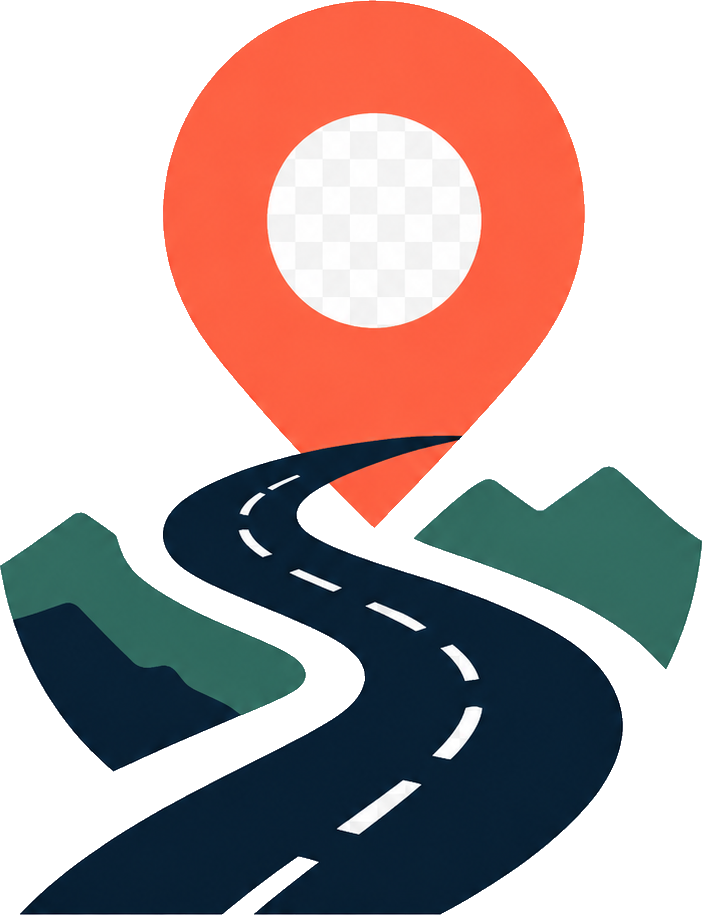 RouteRover icon mark — orange pin on white