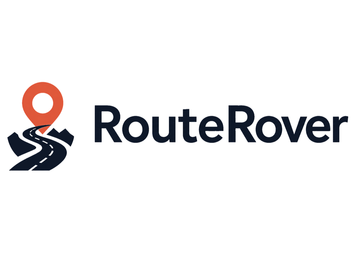RouteRover logo — dark version on light background